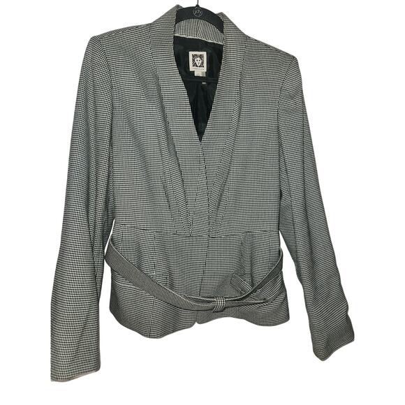 Anne Klein Black and White Houndstooth Skirt Jack Suit Set Size‎ 10 - Picture 1 of 12
